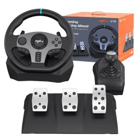PXN Racing Wheel Steering Wheel V9 270°/ 900°with Shifter and Pedals for PS4,PC,PS3,Xbox Series X|S, Xbox One