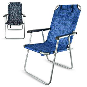 Chaise de Plage Pliable avec Dossier Haut et Coussin – كرسي قابل للطي مع وسادة